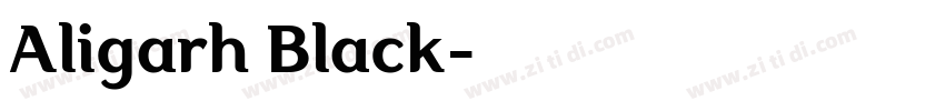 Aligarh Black字体转换